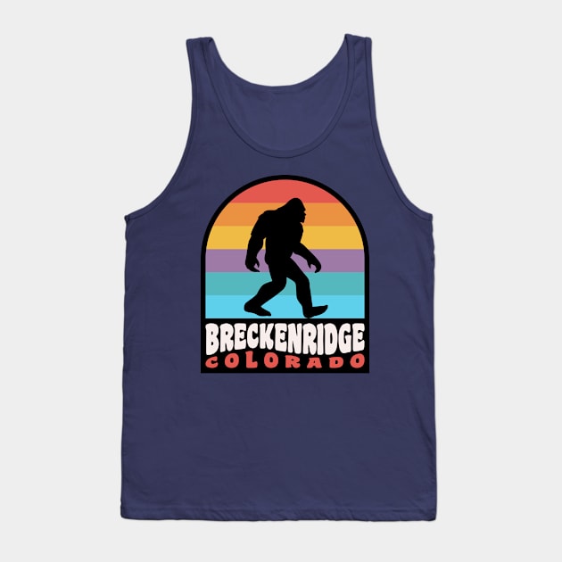 Breckenridge Colorado Bigfoot Sasquatch Retro Sunset Tank Top by PodDesignShop